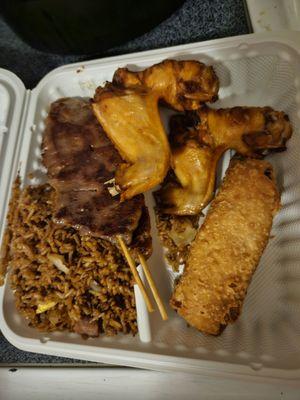 D4 combo (I sub the beef for chicken teriyaki)