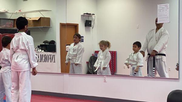 Leanna ready to practice!