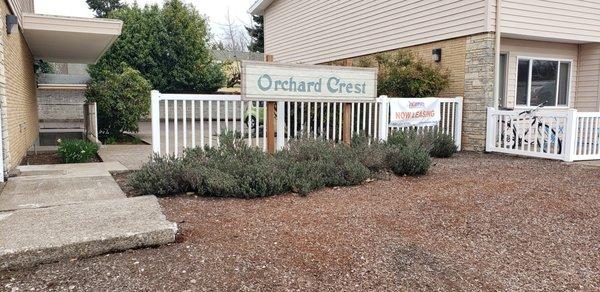 Apartment complex sign