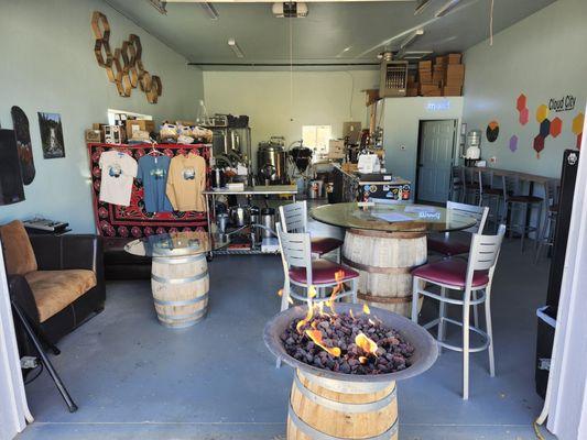 Bring a friend to "The Honey Hole" taproom. Basement vibes all year round.