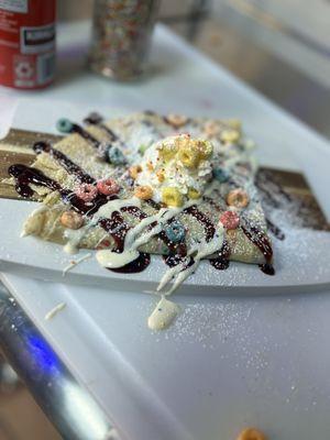 Fruit loop crepe