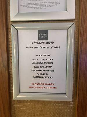 Daily menu - you can call to hear the menu as well.