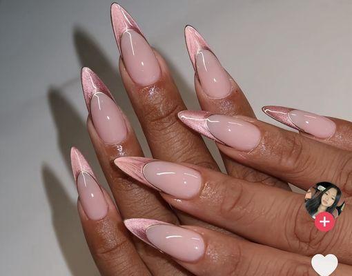 Cat eye French tip reference photo