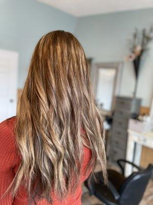 Hand painted balayage
