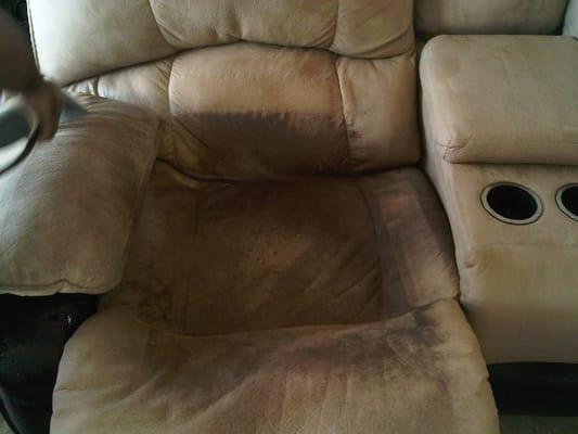 this is how my chair looked before upholstery express came in