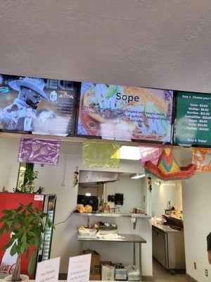 Menu and screen prompt