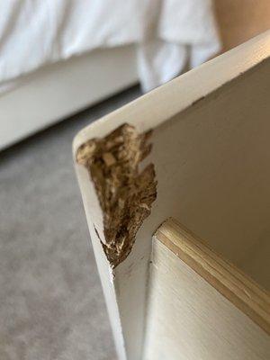 Inside of dresser drawer