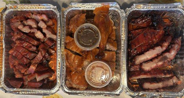 Char siu, duck and bbq ribs...All good!