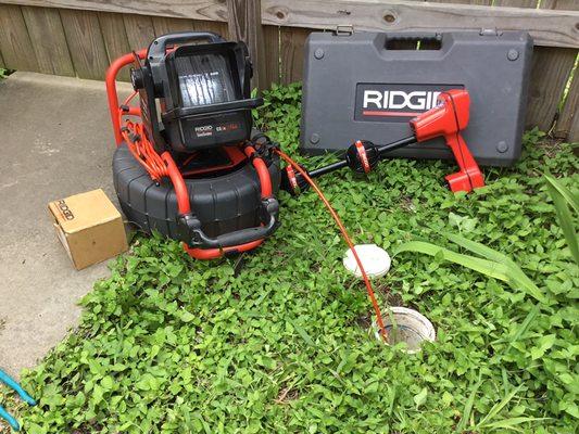 Sewer/drain line camera inspection