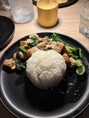 Chinese Broccoli with Crispy Pork
