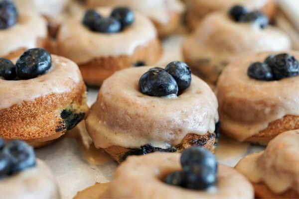 Blueberry pancake donuts.