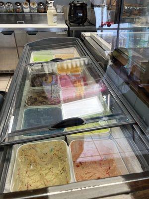 Great selection of ice cream.