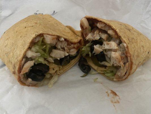 BBQ chicken wrap - YUM!