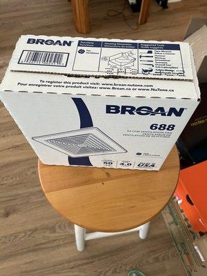 Nutone bathroom fan, on sale at Lowes, approx. twenty dollars. But with standard shipping, $30.