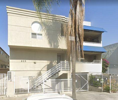 front of the unit from street