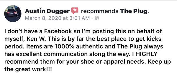Review on their Facebook Page