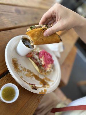 Burria taco and mahi taco