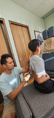 Kids benefit from Chiropractic care too.