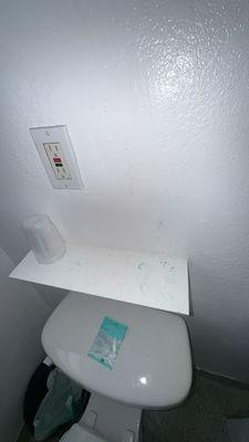 Sticky substance. They had TP covering it.