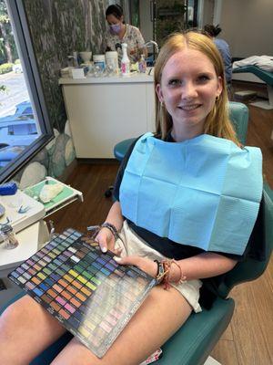 Picking out custom retainer colors!