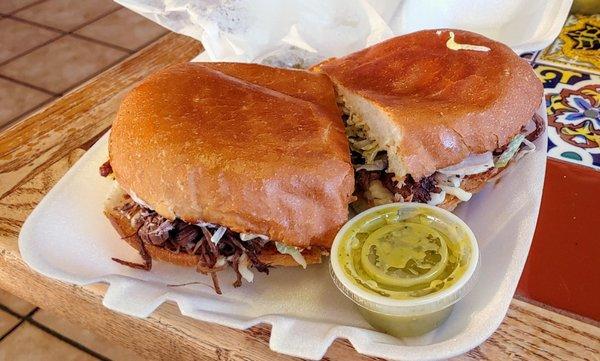 Torta with shredded beef. So. Dang. Good.