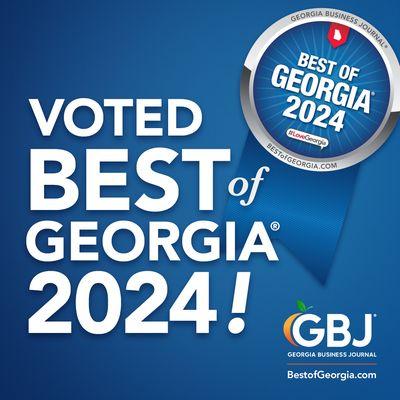 We are so proud that our customers voted us the best in GA for 2024. Thank you to everyone for your support.