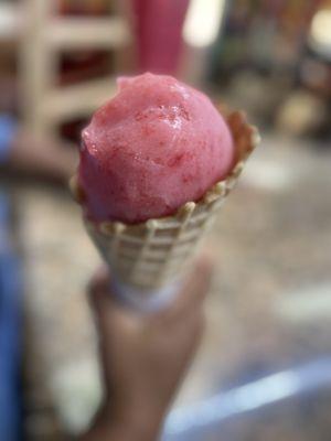 Strawberry water based ice cream