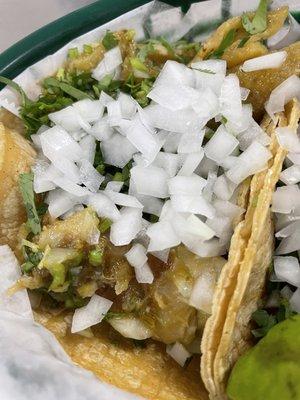 Taco de Chicharron verde