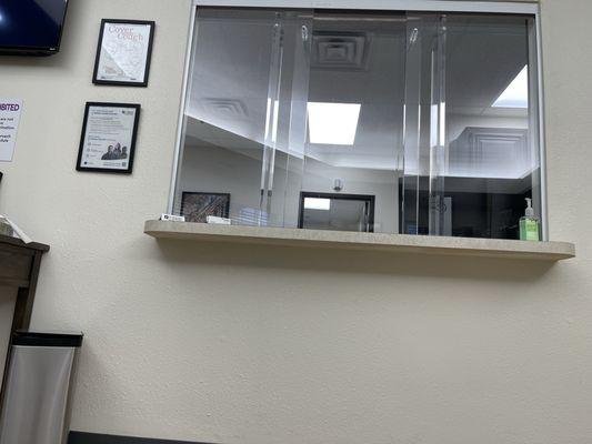 Waiting Room - Reception Window