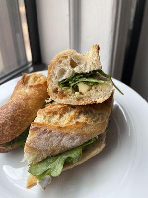 The fig and Brie sandwich.  Appears to be fig jam but the absolute smallest amount