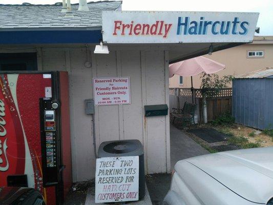 There are couple parking spots!