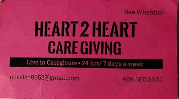 Heart 2 Heart Care giving