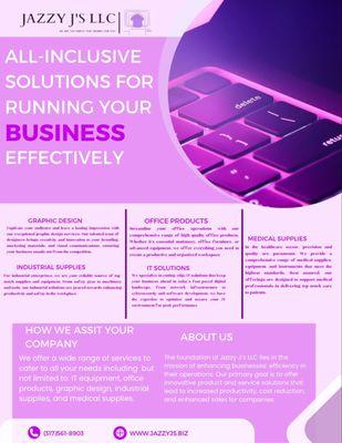 Proudly serving our community as a minority woman-owned business! We offer a wide range of IT solutions, office and medical supplies,