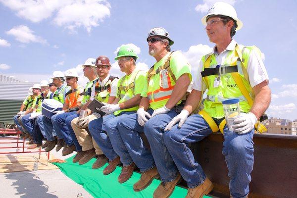Lunch on a Sky Scrapper. Akron, OH