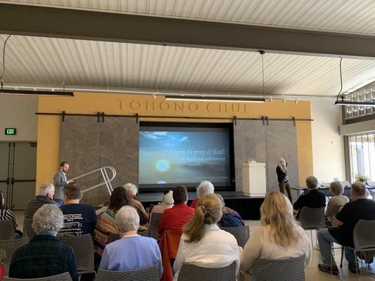 Christian Science lecture at Tohono Chul Park.