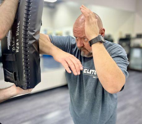 Elbows are devastating and are an essential part of training for close quarters.