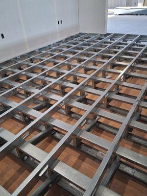 From desk Platform build with hard metal frame.