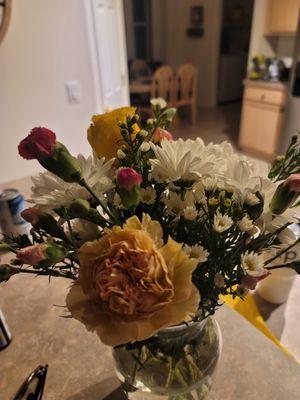 Small bouquet charged $85.00 and it's wilted.