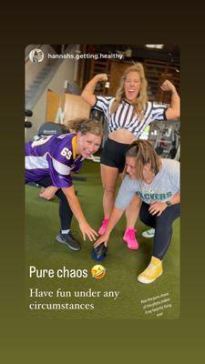 Workout chaos in the best way possible