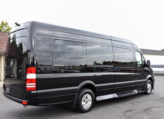 Our 15 passenger Mercedes Shuttle. Perfect for : Wedding Transport, Winery Tours, Airport/Cruise Trips or group Outings. Reserve Today!