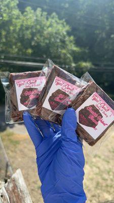 Brownies! Salted caramel, chocolate walnut, OG chocolate chunk pictured