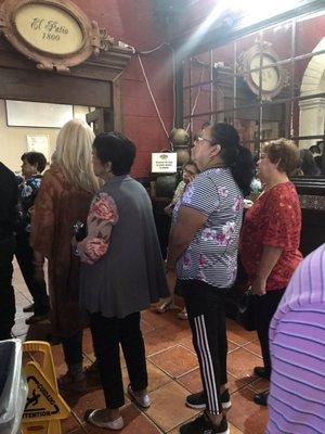 Line of others trying to pay and leave. :(