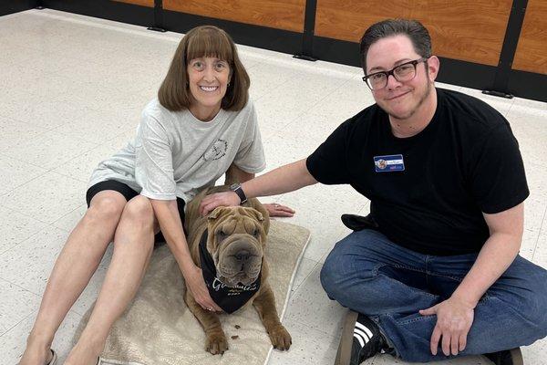 Stephanie, Wilson, and Jey The Trainer at Intermediate Class Graduation.