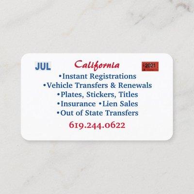 Just a few of the services we offer. Call or text with any questions! 619-244-0622