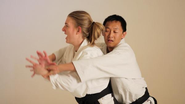 ushiro ryote dori--in which an opponent grabs your wrists from behind