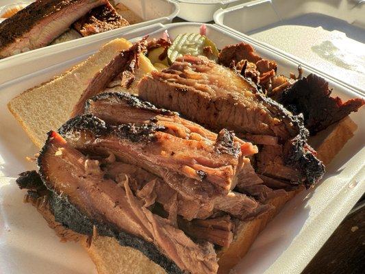 Sliced brisket