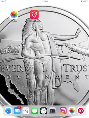 Never Trust the Government 1 oz silver round