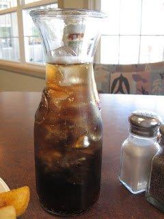 Little carafe of soda for my refills!!