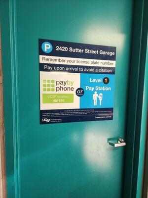 Easy app payment for parking. Parking spots here are TIGHT!