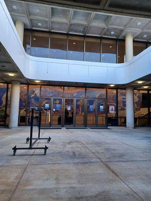 11/22/25 Main doors to enter the theater. Beautiful wall mural just in the lobby